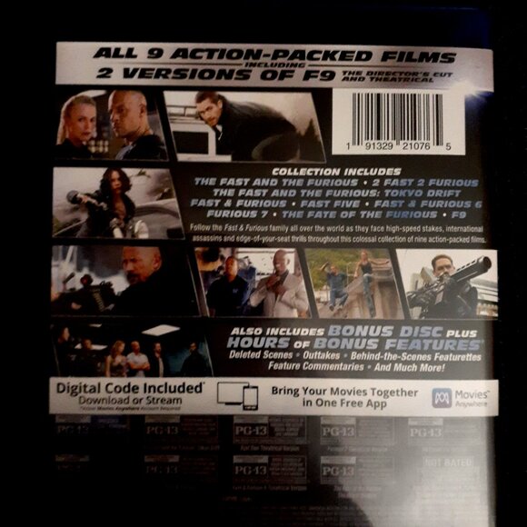Fast & Furious 9 Movie Collection Blu-ray "Like New" - with Bonus Disc Too Boxed - Picture 5 of 6